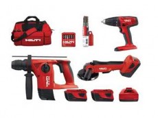 Аккумуляторный набор инструментов Hilti TE4A22+SF6H-A22+AG125A22. Купить сумку с инструментами. Цена набора
