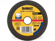 Диск отрезной DeWALT DT 3445. Купить прямой круг по нержавеющей стали ф125х22.2х1мм